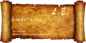 Lebó Elza névjegykártya